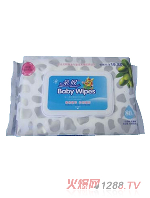朵奴嬰兒橄欖爽膚口手濕巾80抽帶蓋