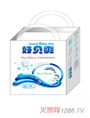 好貝爽全芯體嬰兒紙尿片XL碼52片