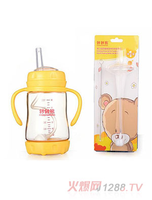 轉轉熊寬口徑奶瓶轉變學飲杯吸管組配件