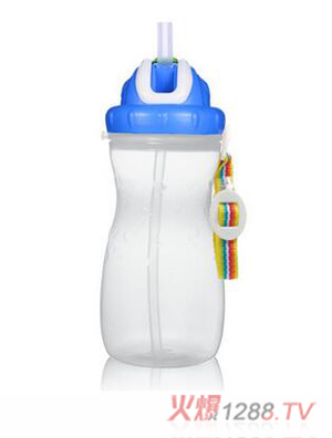 母愛兒童背帶學(xué)飲杯550ML 藍(lán)白