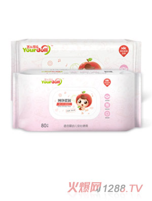 優(yōu)兒得樂(lè)嬰兒手口濕巾（80片）