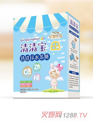 優(yōu)愛(ài)優(yōu)佳鈣鐵鋅水蘇糖清清寶（盒裝）