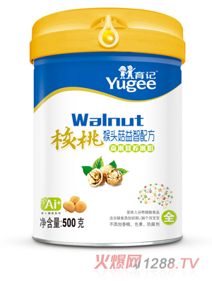 育記貢米營(yíng)養(yǎng)米粉-核桃猴頭菇益智配方桶裝