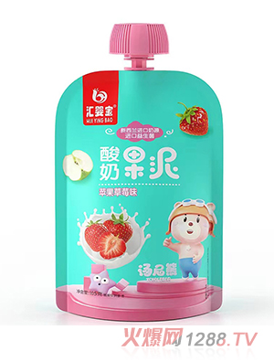 匯嬰寶酸奶果泥-蘋(píng)果草莓味