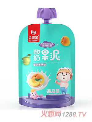 匯嬰寶酸奶果泥-蘋(píng)果黃桃味