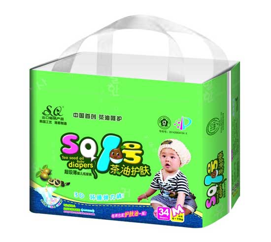 SQ1號茶油護膚嬰兒紙尿褲M碼