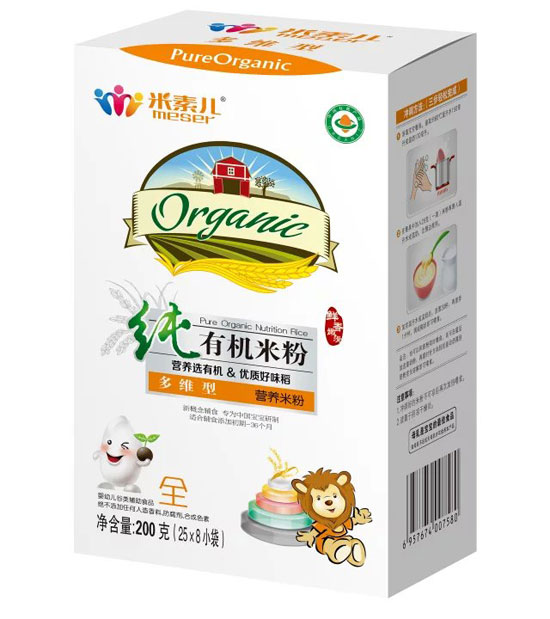 米素兒純有機(jī)多維型米粉盒裝